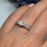 10K White Gold Ring Sapphire Size 6.5