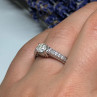 10K White Gold Ring Sapphire Size 6.5