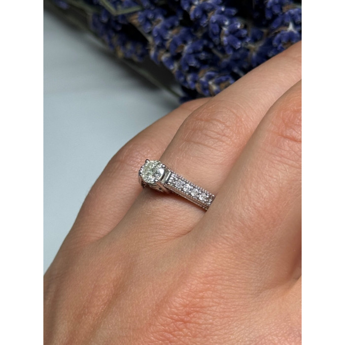 10K WHITE GOLD RING SAPPHIRE SIZE 6.5