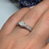 10K White Gold Ring Sapphire Size 6.5
