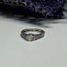 10K White Gold Ring Sapphire Size 6.5