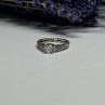 10K White Gold Ring Sapphire Size 6.5