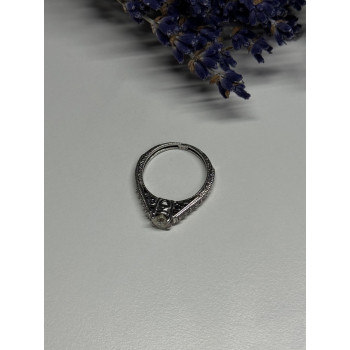 10K WHITE GOLD RING SAPPHIRE SIZE 6.5