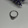 10K White Gold Ring Sapphire Size 6.5