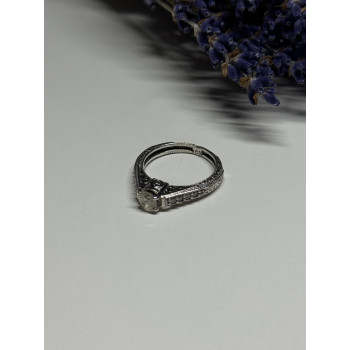 10K WHITE GOLD RING SAPPHIRE SIZE 6.5