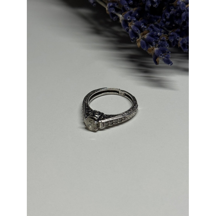 10K WHITE GOLD RING SAPPHIRE SIZE 6.5