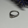 10K White Gold Ring Sapphire Size 6.5