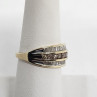 14K Yellow Gold Hessonite & Goshenite Ring Size 6