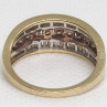 14K Yellow Gold Hessonite & Goshenite Ring Size 6