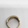14K Yellow Gold Hessonite & Goshenite Ring Size 6