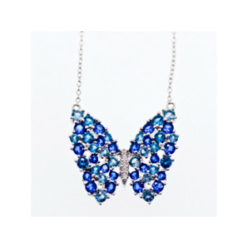 925 Sterling Silver Aquamarine & Tourmaline 