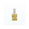 925 Sterling Silver Yellow & White CZ Pendant
