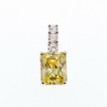 925 Sterling Silver Yellow & White CZ Pendant