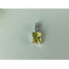 925 Sterling Silver Yellow & White CZ Pendant