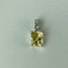 925 Sterling Silver Yellow & White CZ Pendant