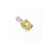 925 Sterling Silver Yellow & White CZ Pendant