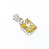 925 Sterling Silver Yellow & White CZ Pendant