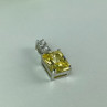 925 Sterling Silver Yellow & White CZ Pendant