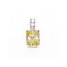 925 Sterling Silver Yellow & White CZ Pendant