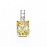 925 Sterling Silver Yellow & White CZ Pendant