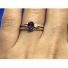 925 Sterling Silver Amethyst Ring Size 7