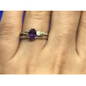 925 Sterling Silver Amethyst Ring Size 7