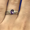 925 Sterling Silver Amethyst Ring Size 7