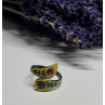 925 Sterling Silver Vintage Enamel Flower Ring Size 6