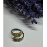 925 Sterling Silver Vintage Enamel Flower Ring Size 6