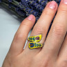 Vintage 925 Sterling Silver Sapphire Ring Size 9