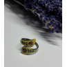 925 Sterling Silver Vintage Enamel Flower Ring Size 6