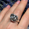 925 Sterling Silver Rose Ring Size 7