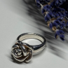 925 Sterling Silver Rose Ring Size 7