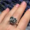 925 Sterling Silver Rose Ring Size 7