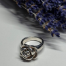925 Sterling Silver Rose Ring Size 7