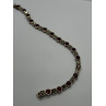 925 STERLING SILVER GARNET & MARCASITE BRACELET