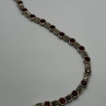 925 Sterling Silver Garnet & Marcasite Bracelet