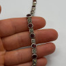 925 Sterling Silver Garnet & Marcasite Bracelet