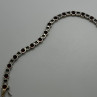 925 Sterling Silver Garnet & Marcasite Bracelet