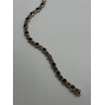 925 STERLING SILVER GARNET & MARCASITE BRACELET