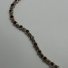 925 Sterling Silver Garnet & Marcasite Bracelet