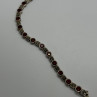 925 Sterling Silver Garnet & Marcasite Bracelet