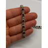 925 STERLING SILVER GARNET & MARCASITE BRACELET
