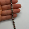 925 Sterling Silver Garnet & Marcasite Bracelet