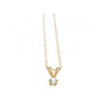 14K YELLOW GOLD DIAMOND CHAIN WITH PENDANT