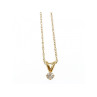 14K YELLOW GOLD DIAMOND CHAIN WITH PENDANT