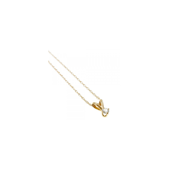 14K YELLOW GOLD DIAMOND CHAIN WITH PENDANT