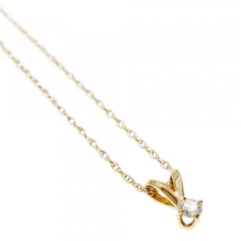 10K Yellow Gold Diamond Chain with Pendant