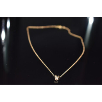 14K YELLOW GOLD DIAMOND CHAIN WITH PENDANT