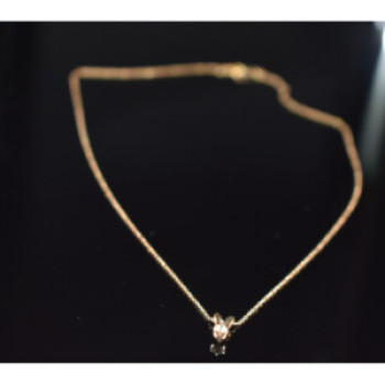 10K Yellow Gold Diamond Chain with Pendant